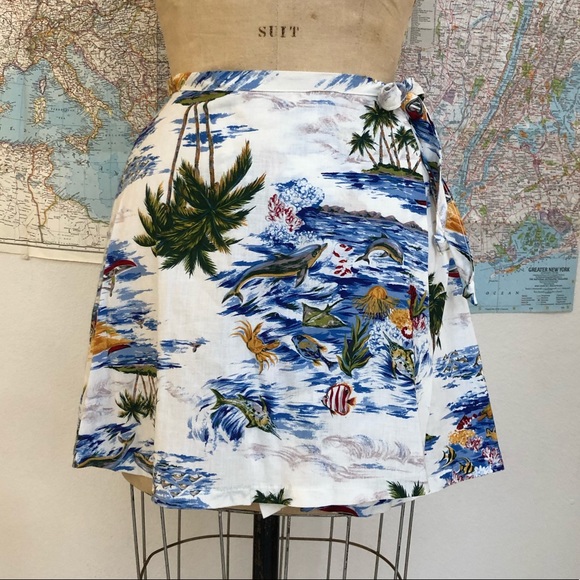 OP Dresses & Skirts - Vtg rare OP ocean pacific Hawaiian wrap skirt